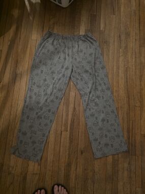 Gray Patterned Lounge Pants - Cozy Sleepwear